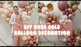 Easy Tutorial Balloon Decoration Rose Gold Theme || Round Metal Stand  || Lordz Love DIY