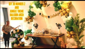 DIY 3D Number 2 and Jungle Theme Balloon Arch || Lordz Love DIY