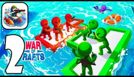 War of Rafts Survival io - Gameplay Walkthrough Part 2 Raft Army Commander (Android,iOS)