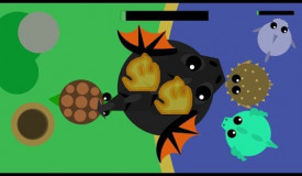 Mope.io Best Black Dragon Trolling// Turtle Eats A Black Dragon!! - Re-Uploaded
