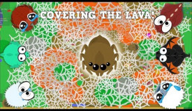MOPE.IO COVERING THE ENTIRE LAVA WITH WEBS! Funny Mope.io Spider Trolling (Mopeio Funny Moments)
