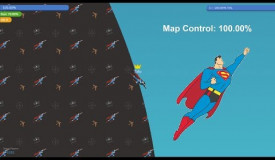 Paper.io 3 Map Control: 100.00% [Superman]