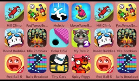 Hill Climb, Fast Tempo Soccer, Hole.io, Merge Tower Bots, Boost Buddies, Idle Zombies, Color Hole