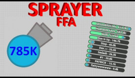 Diep.io | 785K Sprayer - Triple 500K Score In FFA!