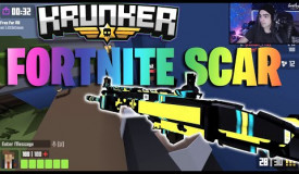 Krunker io: Using the  Scar from Fortnite. sick clips.