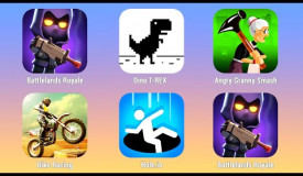Battlelands, Hole.io, Bike Racing, Dino T-Rex, Angry Granny Smash - Tablet Gameplays