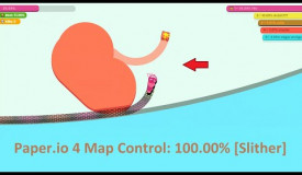 Paper.io 4 Map Control: 100.00% [Worm.io]
