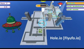 Hole.io [Flyufo.io] Map Control: 100.00% - Big Ufo WORLD RECORD