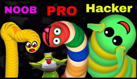 Worms Zone.io Best PRO Worm NOOB PRO vs HACKER incoming android iOS  OGGY and Jack