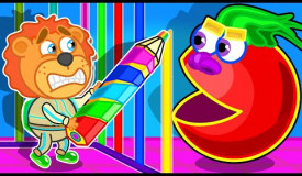 Lion Family | Story about Worms from the Game #5. Slither.io | Cartoon for Kids