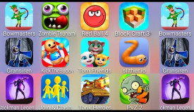 Bowmasters,GranSiren,Stickman Legend,Join & Clash,Tank Heroes,Slither.io,Tom Friends,Kick The Buddy